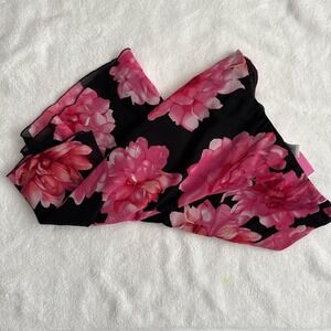 y2k summery pink floral midi skirt